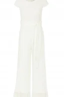 Kombinezony dla dzieci - Guess Kombinezon Dziecięcy Ecru Z Krótkim Rękawem I Koronką 152 Gxa - miniaturka - grafika 1