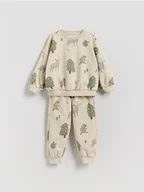 Bluzy i sweterki niemowlęce - Reserved - Dzianinowy komplet - kremowy - miniaturka - grafika 1