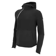 Bluzy męskie - Macron Męska bluza z kapturem Athleisure Fcc Nyon z zamkiem 1/4 Blk Man Bluza, czarna, XXL, Czarny, XXL - miniaturka - grafika 1