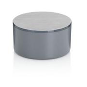 Pojemniki łazienkowe - Kela pojemnik kosmetyczny z lusterkiem śred 13,5 x 7 cm szary KE-20663 - miniaturka - grafika 1