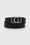Paski - Guess pasek dwustronny KUBA damski kolor czarny BW9151 P4335 - miniaturka - grafika 1