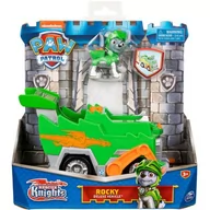 Samochody i pojazdy dla dzieci - Samochód SPIN MASTER Psi Patrol Rocky Rescue Knights śmieciarka + figurka 6062181 - miniaturka - grafika 1