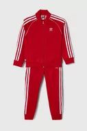 Dresy i komplety dla dziewczynek - adidas Originals bluza kolor czerwony - miniaturka - grafika 1