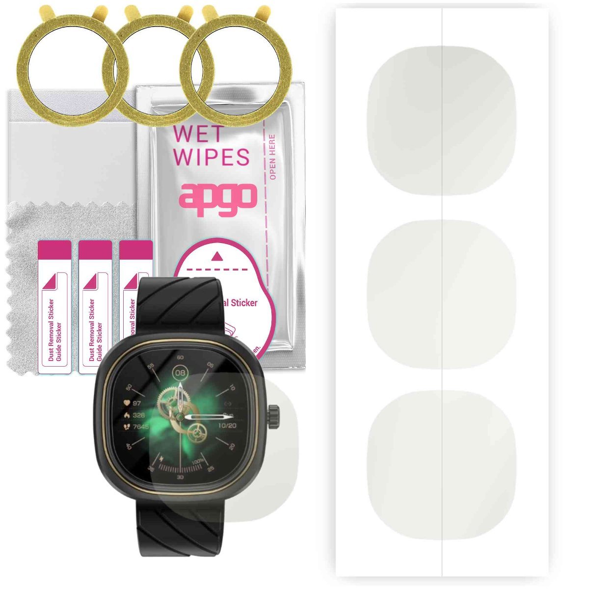 3x Folia hydrożelowa MATOWA do Doogee ARES - apgo Smartwatch Hydrogel MATTE Protection Ochrona na ekran smartwatcha