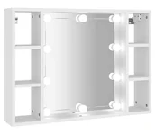 Toaletki - Biała Toaletka Z Lustrem Na Blat Lub Ścianę F7-T43 - miniaturka - grafika 1