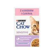 Mokra karma dla kotów - Purina Cat Chow CAT CHOW Sensitive Karma z łososiem i cukinią w sosie 85g 43523-uniw - miniaturka - grafika 1