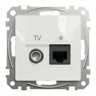 Gniazdka elektryczne - Schneider Electric Gniazdo komputerowe-TV (kat.6 UTP), biały SEDNA DESIGN - miniaturka - grafika 1
