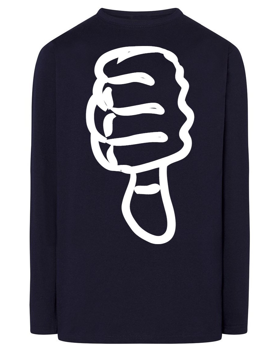 Longsleeve męski nadruk KCIUK W DÓŁ r.XXL