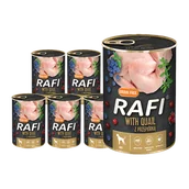 Mokra karma dla psów - Dolina Noteci Rafi z przepiórką 6x400g 42516-uniw - miniaturka - grafika 1