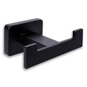 Wieszaki i stojaki - Wieszak podwójny haczyk ARGOS na ręczniki czarny loft - miniaturka - grafika 1