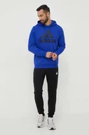 Dresy męskie - adidas dres męski kolor niebieski - miniaturka - grafika 1