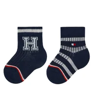 Skarpetki dla dzieci - Zestaw 2 par wysokich skarpet dziecięcych Tommy Hilfiger 701224996 Navy Combo 001 - miniaturka - grafika 1