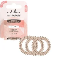 Ozdoby do włosów - invisibobble Slim Bronze and Beads – cienka gumka do włosów z brązu dla kobiet i dziewcząt, bez odcisków, wysoki komfort, loving, wodoodporna, idealna do delikatnych włosów i wysoko upiętych fryzur, 3 - miniaturka - grafika 1