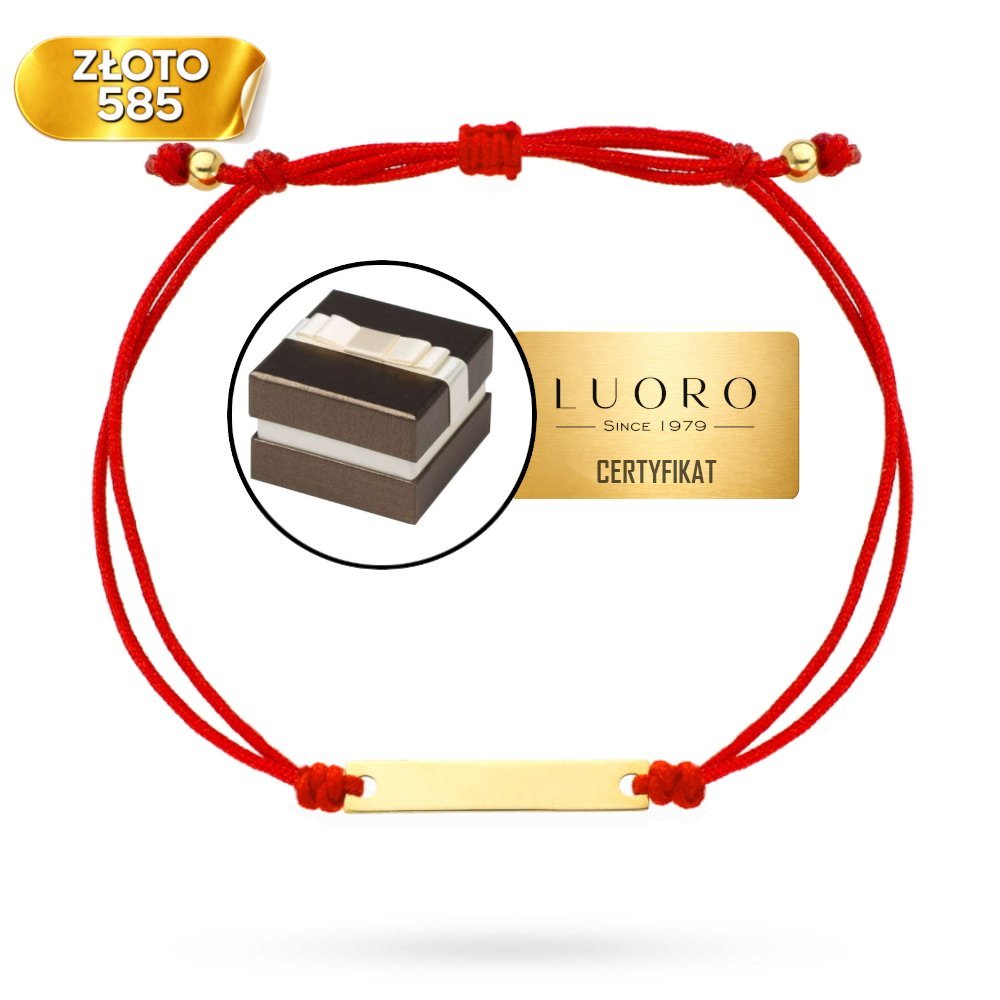 BRANSOLETKA ZŁOTA 585 14K BLASZKA KULKI ŻÓŁTA REGULOWANA 25 CM