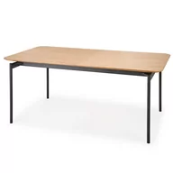 Stoły - Stół rozkładany Clever 170-250x100 cm, dąb naturalny, czarny w stylu vintage - miniaturka - grafika 1
