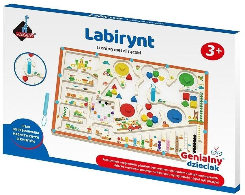 Askato Genialny dzieciak. Labirynt - trening małej rączki EDUKAMP 5904109911548