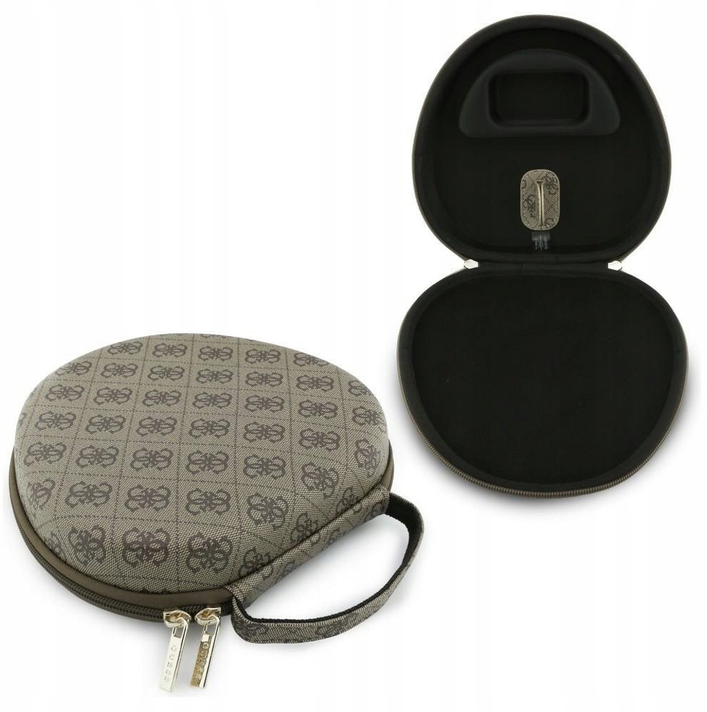 Guess Etui na słuchawki Carry Box brązowy