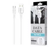 Kable USB - Kabel USB 2.0 typ C 2A 1m BIAŁY szybkie ładowanie TECHANCY TB1621 - miniaturka - grafika 1