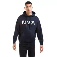 Bluzy męskie - Nasa Męska bluza z kapturem Insignia, granatowy, L - miniaturka - grafika 1