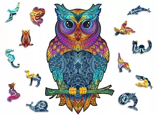 Puzzle-obraz dla dorosłych 3D Premium Sowa L idealne na prezent na Święta, Urodziny, Imieniny, 160 el. - Puzzle - miniaturka - grafika 1