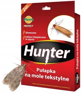 Hunter Zestaw 2 sztuk pułapki na mole tekstylne odzieżowe bezwonne - Zwalczanie i odstraszanie szkodników - miniaturka - grafika 1