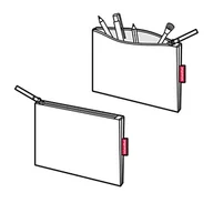 Torebki damskie - Reisenthel case 1 Rhombus Black – uniwersalny mały organizer na kosmetyki lub małe artykuły do torebki, czarny, jeden rozmiar - miniaturka - grafika 1