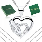Biżuteria dla dzieci - BIŻUTERIA DZIECIĘCA / PAMIĄTKA I KOMUNII ŚWIĘTEJ SREBRNY ŁAŃCUSZEK + SERCE - miniaturka - grafika 1