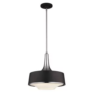 Elstead Lighting Duża lampa wisząca Holloway z czarnym kloszem - Lampy sufitowe - miniaturka - grafika 1