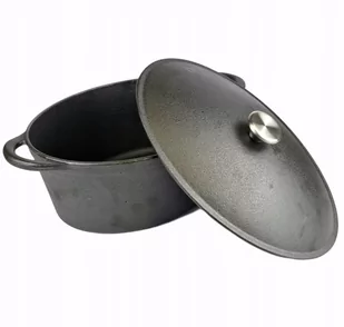 Brytfanna garnek żeliwny kociołek 6,4L ciężka 33cm - Brytfanny - miniaturka - grafika 1