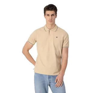Champion Męska koszulka polo Legacy Light Cotton Pique C-Logo Shirt, Taupe Brown, L - Koszulki męskie - miniaturka - grafika 1