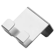 Wieszaki łazienkowe - Wieszak na drzwi szafki Wieszak podwójny do kuchni polerowana stal , wysokość: 4,7 cm - miniaturka - grafika 1