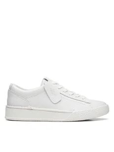 Clarks Skórzane sneakersy "CraftCup Walk" w kolorze białym - Trampki damskie - miniaturka - grafika 1