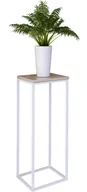 Kwietniki - Nowoczesny stojak na kwiaty biały + dąb sonoma W2-S24 - miniaturka - grafika 1