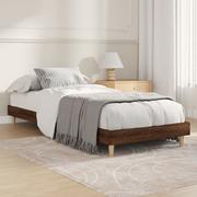 Łóżka - Rama łóżka, brązowy dąb, 75x190 cm, materiał drewnopochodny Lumarko! - miniaturka - grafika 1