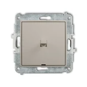 Wyłączniki światła i elektryczne - Wyłącznik pojedynczy dźwigniowy Karlik MINI - taupe - miniaturka - grafika 1
