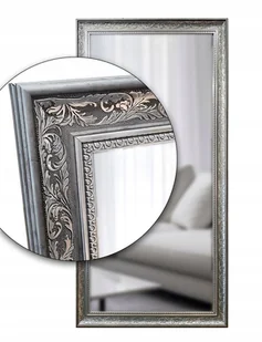 Lustro łazienkowe 120x40 w szarej srebrnej ramie odpornej na wilgoć u44 - Lustra - miniaturka - grafika 1