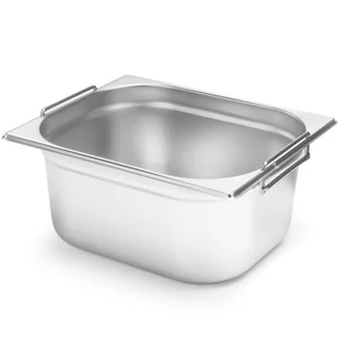 Pojemnik gastronomiczny GN 1/2 z chowanymi uchwytami 325x265x200mm 12.5L Hendi 817353 - Pojemniki kuchenne - miniaturka - grafika 1