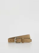 Paski - Reserved - Pasek z tłoczonym wzorem - beżowy - miniaturka - grafika 1