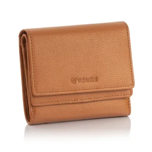 Mały skórzany portfel damski Valentini Metallic 123M-503 - złoty - Portfele - miniaturka - grafika 1