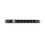 Listwy zasilające - Techly Techly Listwa zasilająca Rack 19 cali 1U 250V/16A 6xSCHUKO, 3m 1_614504 - miniaturka - grafika 1