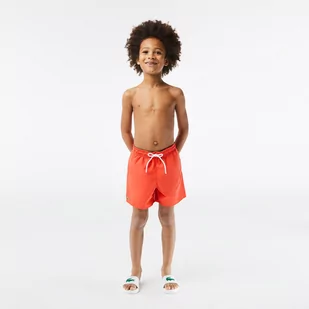 Lacoste chłopięce jednokolorowe szorty kąpielowe z technologią quick dry - Kąpielówki dla chłopców - miniaturka - grafika 1