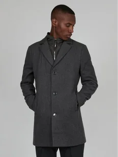 Matinique Płaszcz wełniany 30206267 Szary Regular Fit - Płaszcze męskie - miniaturka - grafika 1