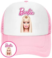Czapki i chusty sportowe męskie - CZAPKA Z DASZKIEM BARBIE DLA DZIECI SIATKA RÓŻOWA BEJSBOLÓWKA - miniaturka - grafika 1