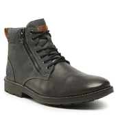 Botki męskie - Trzewiki Rieker F5521-45 Szary - miniaturka - grafika 1