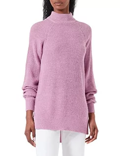 Swetry damskie - ICHI IHMARAT LS2 sweter damski z dekoltem w kształcie litery T, 163110/Smoky Grape, M - grafika 1