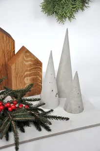 Choinki minimalistyczne - beton - komplet - Ozdoby bożonarodzeniowe Choinki minimalistyczne - beton - komplet - Ozdoby bożonarodzeniowe - miniaturka - grafika 1