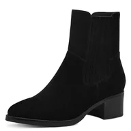 Moda i Uroda OUTLET - Marco Tozzi Damskie buty 2-25001-43 Chelsea, czarne, 36 EU, czarny, 36 EU - miniaturka - grafika 1
