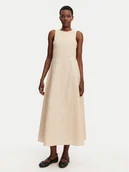 Sukienki - ViCOLO Sukienka codzienna TD0650 Beżowy Regular Fit - miniaturka - grafika 1