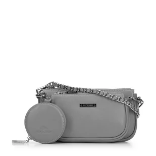 Damska torebka skórzana podwójna z etui na łańcuszku - Torebki damskie - miniaturka - grafika 1