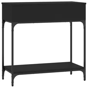 Stolik konsolowy, czarny, 75x34,5x75 cm Lumarko! - Konsole i sekretarzyki - miniaturka - grafika 1